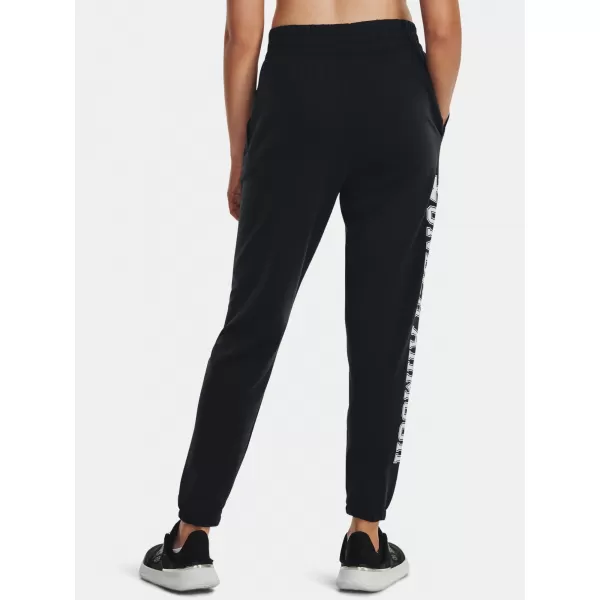  Ženske trenirke UNDER ARMOUR RIVAL TERRY GRAPHIC JOGR 1379437-001 ČRNA 