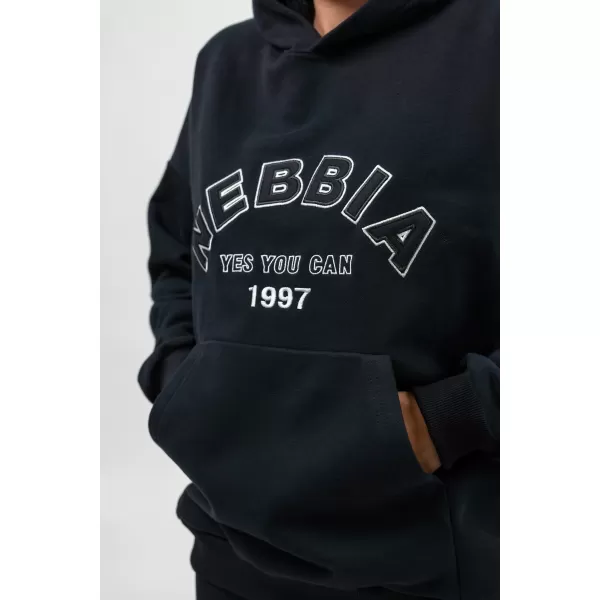  Oversize jopica s kapuco GYM RAT 256 BLACK Nebbia 