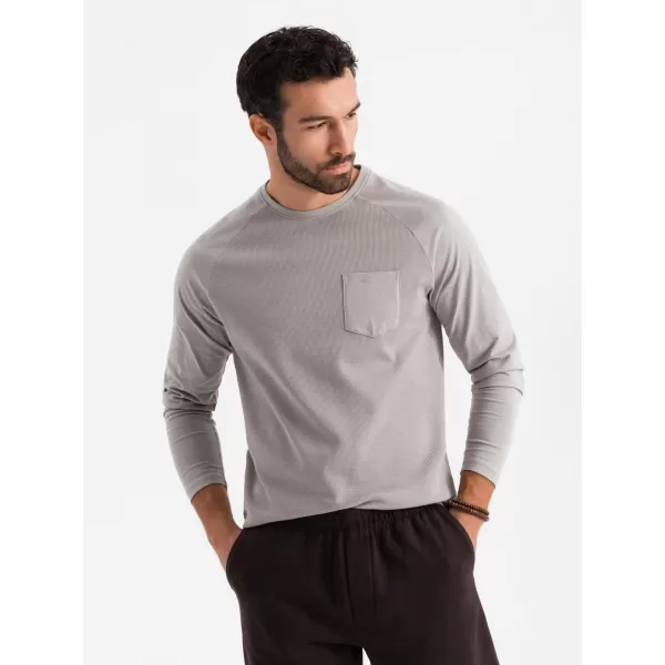  Srajca OMBRE OM-LSCL-0109 PEPEL 