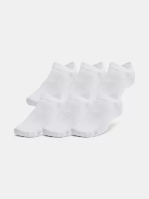 Nogavice UNDER ARMOUR ESSENTIAL NO SHOW (6 PÁRŮ) 1382611-100 BELA
