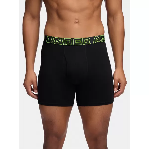  Moške boksarice UNDER ARMOUR M PERF COTTON 6IN (3KS) 1383889-004 ČRNA 