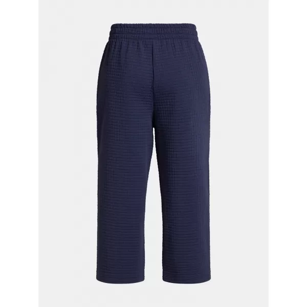  Ženske športne hlače UNDER ARMOUR UNSTOPPABLE FLC GRID CROP 1386492-410 MODRA 