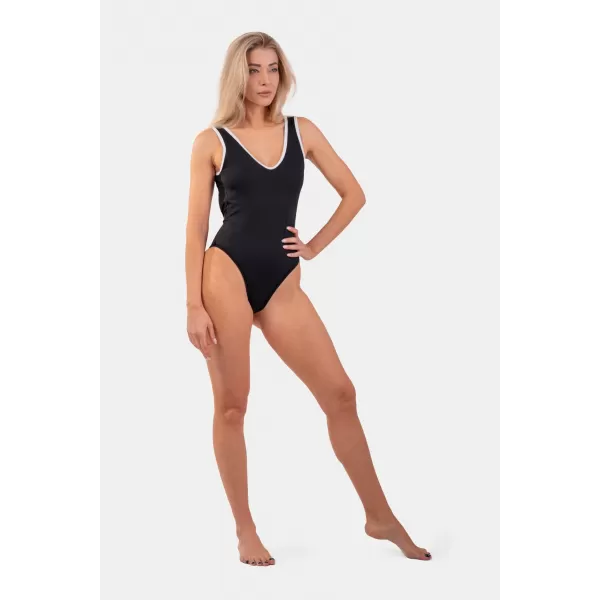 Popolne črne kopalke French style 460 BLACK Nebbia 