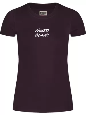Ženska majica s kratkimi rokavi NORDBLANC FIN NBSLT8170 RJAVA