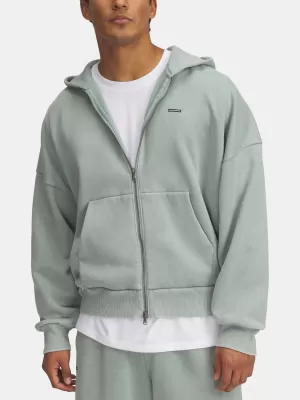 Moški pulover UNDER ARMOUR ICON HWT FLEECE WASH FZ 6000651-348 ZELENA