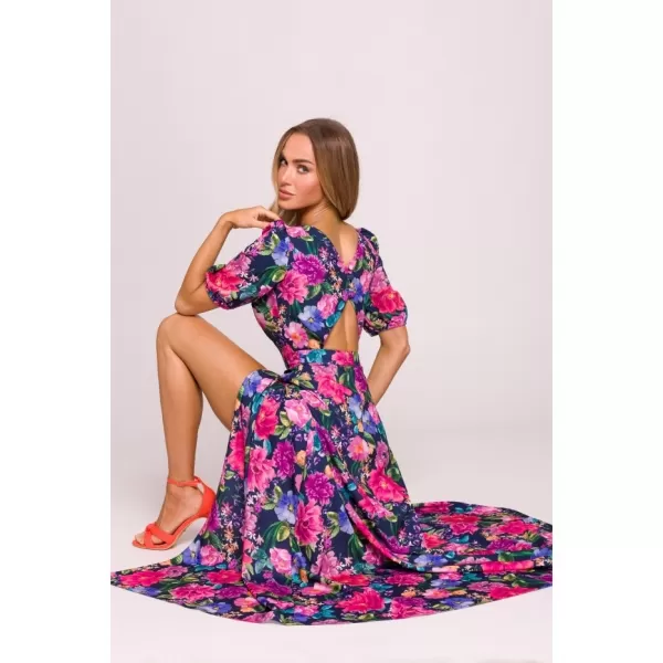  Obleka MOE M858 MODRA/ROZA 