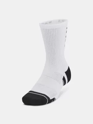Nogavice UNDER ARMOUR PERF TECH NOV CREW (3 PÁRY) 1379515-101 BELA