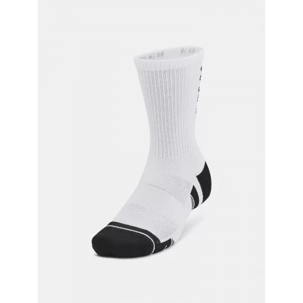  Nogavice UNDER ARMOUR PERF TECH NOV CREW (3 PÁRY) 1379515-101 BELA 