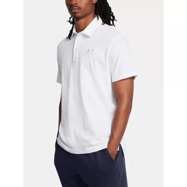  Moška majica s kratkimi rokavi UNDER ARMOUR ICON POLO 1386608-100 BELA 
