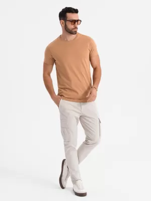 Srajca OMBRE OM-TSBS-0236 RJAVA