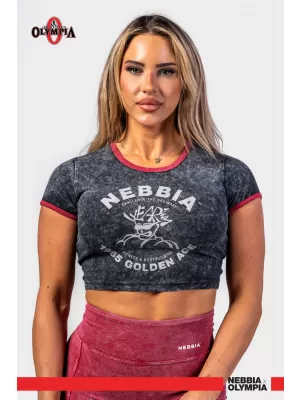 Sprana Crop-Top-Majica GOLDEN AGE 782 BLACK Nebbia
