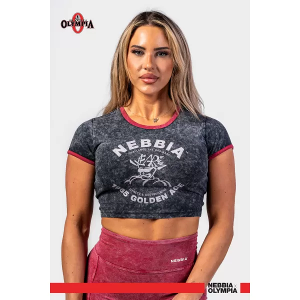  Sprana Crop-Top-Majica GOLDEN AGE 782 BLACK Nebbia 