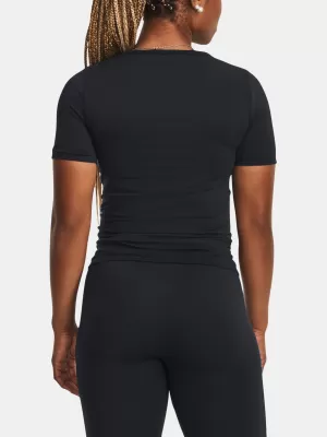 Ženska majica s kratkimi rokavi UNDER ARMOUR TRAIN SEAMLESS SS 1379149-001 ČRNA
