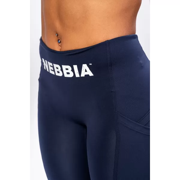 GYM THERAPY 628 TEMNO MODRE kolesarske kratke hlače Nebbia z 10-palčnim visokim pasom 