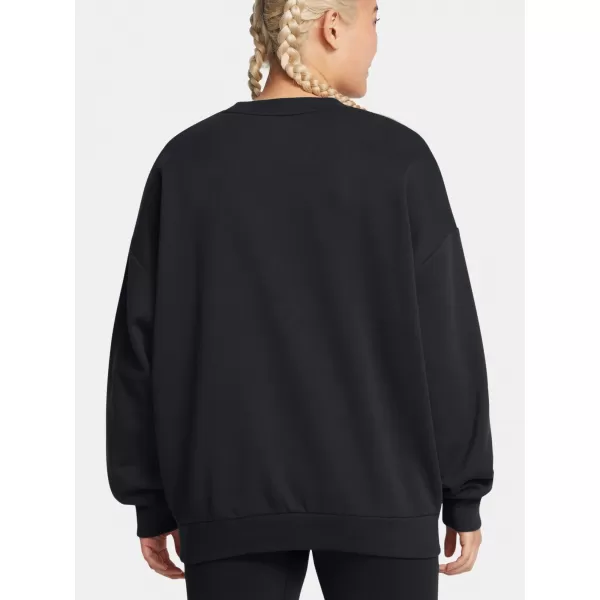  Ženski pulover UNDER ARMOUR RIVAL FLEECE OS CREW ČRNA 