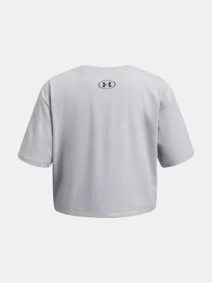 Dekliška majica s kratkimi rokavi UNDER ARMOUR RIVAL SS 1389755-011 SIVA