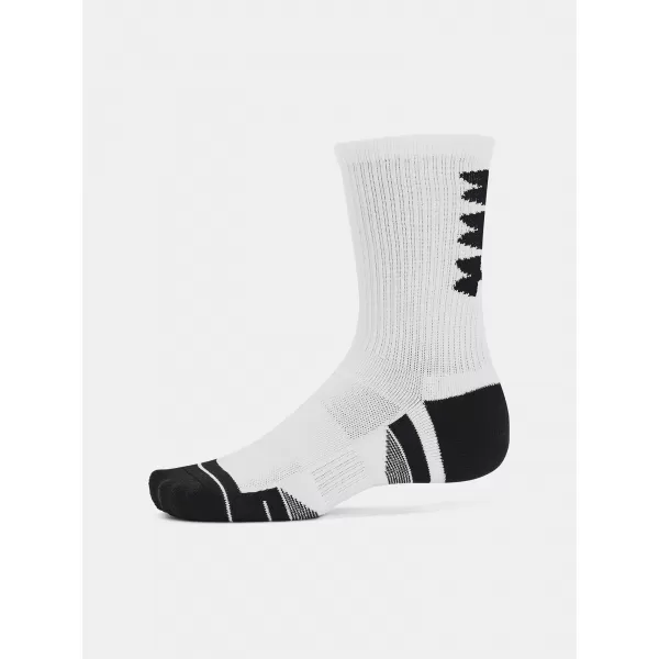  Nogavice UNDER ARMOUR PERF TECH NOV CREW (3 PÁRY) 1379515-101 BELA 