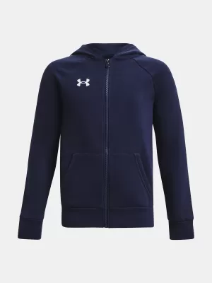 Fantovski pulover UNDER ARMOUR RIVAL FLEECE FZ HOODIE 1379794-410 MODRA
