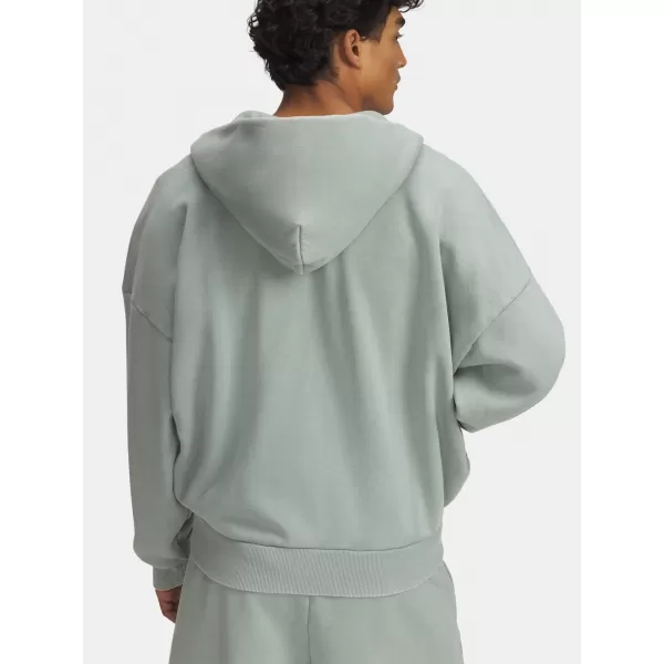  Moški pulover UNDER ARMOUR ICON HWT FLEECE WASH FZ 6000651-348 ZELENA 