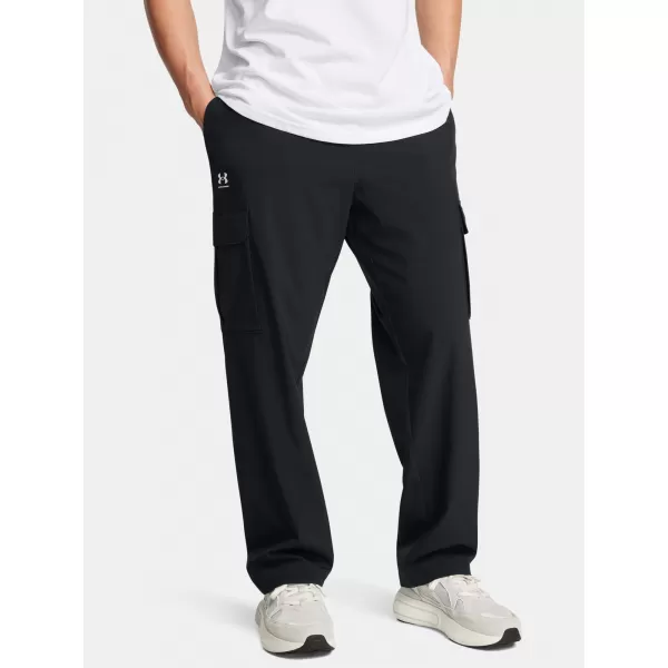  Moške športne hlače UNDER ARMOUR VIBE WOVEN CARGO PANTS 1386558-001 ČRNA 