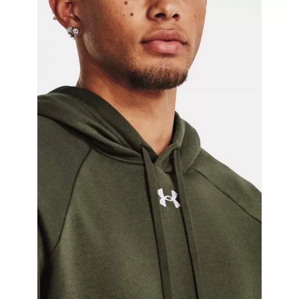  Moški pulover UNDER ARMOUR RIVAL FLEECE HOODIE 1379757-390 ZELENA 