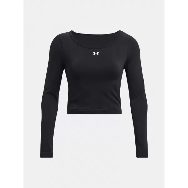  Ženska majica s kratkimi rokavi UNDER ARMOUR TRAIN SEAMLESS LS 1379150-001 ČRNA 