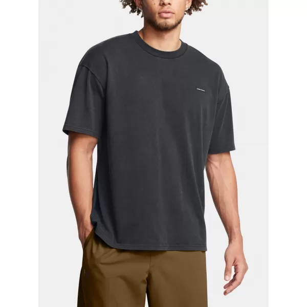  Moška majica s kratkimi rokavi UNDER ARMOUR M HW OS LOGO WASH SS 1389147-001 ČRNA 