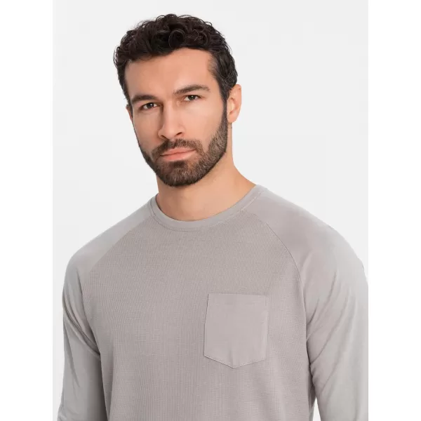  Srajca OMBRE OM-LSCL-0109 PEPEL 