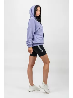 Oversize pulover s kapuco GYM RAT 256 SVETLO VIJOLIČEN Nebbia