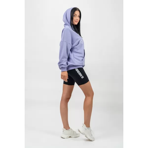  Oversize pulover s kapuco GYM RAT 256 SVETLO VIJOLIČEN Nebbia 