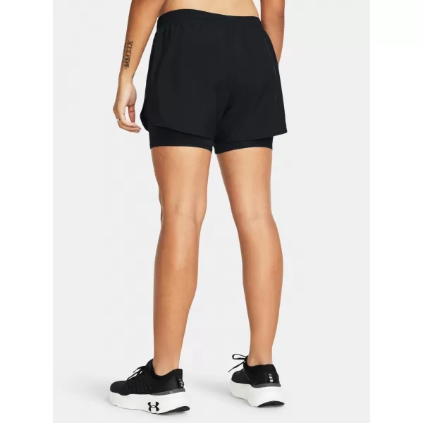  Ženske kratke hlače UNDER ARMOUR FLY BY 2-IN-1 SHORTS 1382440-001 ČRNA 