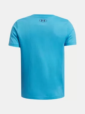 Fantovska majica s kratkimi rokavi UNDER ARMOUR B SPLIT BIG LOGO SS 1390003-452 MODRA