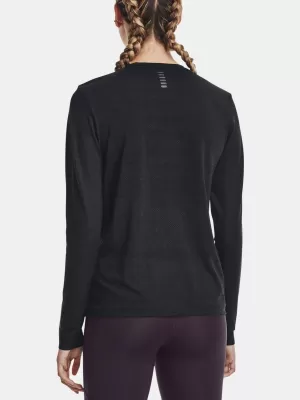 Ženska majica s kratkimi rokavi UNDER ARMOUR SEAMLESS STRIDE LS 1375699-001 ČRNA