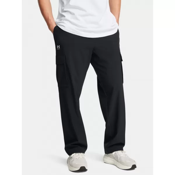  Moške športne hlače UNDER ARMOUR VIBE WOVEN CARGO PANTS 1386558-001 ČRNA 