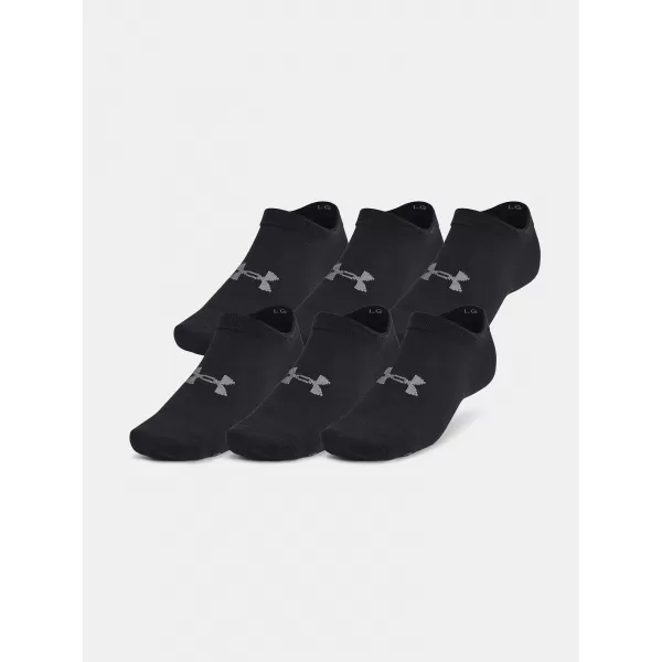  Nogavice UNDER ARMOUR UA ESSENTIAL NO SHOW 6PK ČRNA 