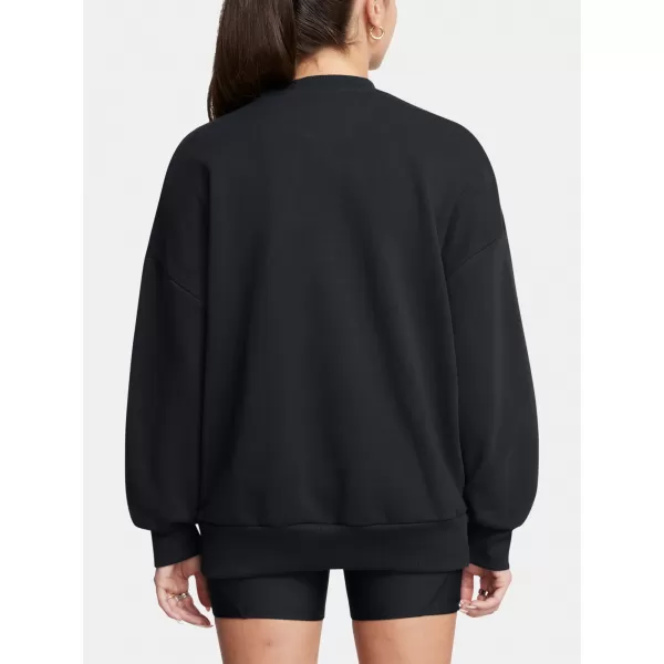  Ženski pulover UNDER ARMOUR ICON HWT TERRY OS CREW 1386493-001 ČRNA 