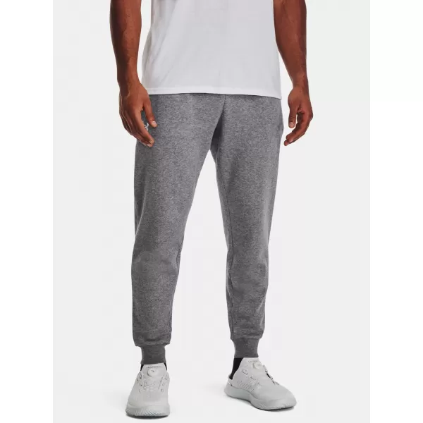  Moške trenirke UNDER ARMOUR RIVAL FLEECE JOGGERS 1379774-025 SIVA 