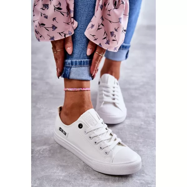  BIG STAR Ženske usnjene superge KK274010 WHITE Big Star Shoes 