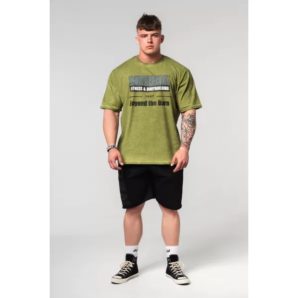  Sprana oversized majica HERITAGE 355 GREEN Nebbia 