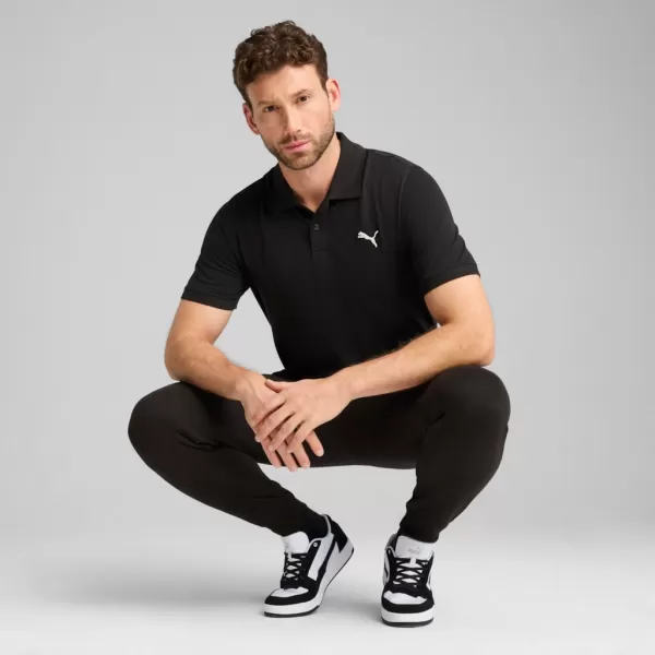  Moška majica s kratkimi rokavi z ovratnikom PUMA ESS PIQUE POLO 682554-01 ČRNA 