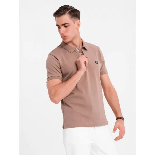  Moška T -majica OMBRE OM-POSS-0148 SVETLO RJAVA 