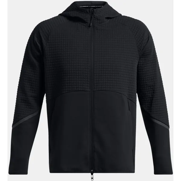  Moški pulover UNDER ARMOUR UNSTOPPABLE FLC GRID FZ 1386543-001 ČRNA 