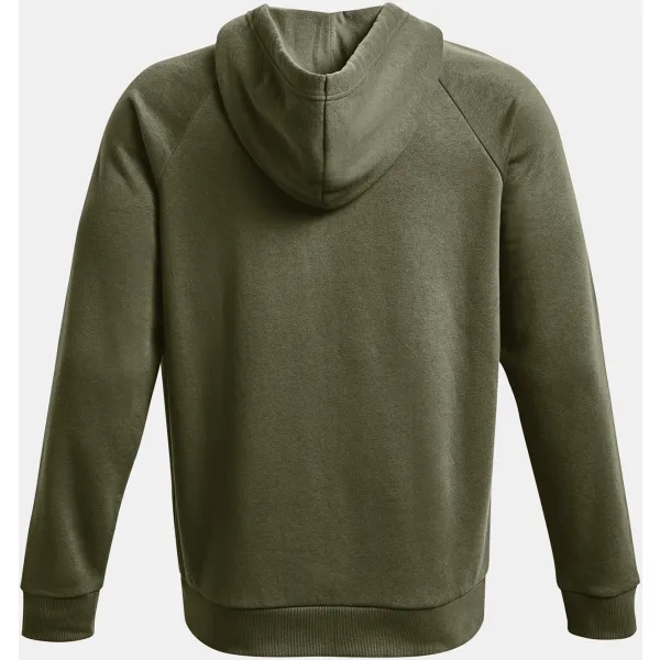  Moški pulover UNDER ARMOUR RIVAL FLEECE FZ HOODIE 1379767-390 ZELENA 