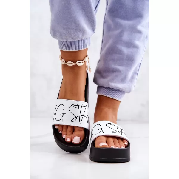  Modni ženski natikači BIG STAR JJ274A275 WHITE Big Star Shoes 