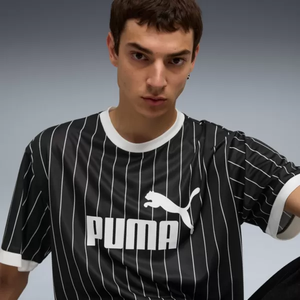  Moški dres PUMA ESS STRIPED JERSEY 688263-01 ČRNA 