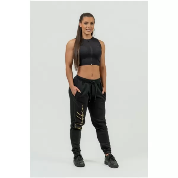  Ženski kratki top z visoko oporo INTENSE Mesh 842 BLACK Nebbia 