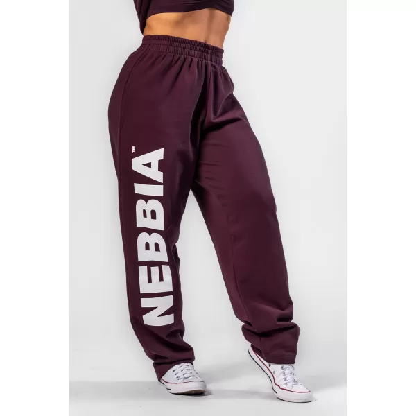  Ohlapne baggy trenirke BOYFRIEND STYLE 432 TEMNO RDEČA Nebbia 
