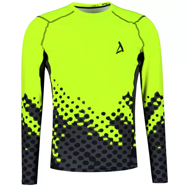  Moška funkcionalna kompresijska majica z dolgimi rokavi ALTISPORT VOJ/ALM109TR03 FLUO RUMENA 