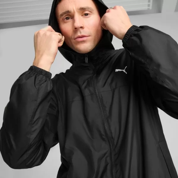  Moška vetrovka PUMA ESS REGULAR WINDBREAKER 684625-01 ČRNA 