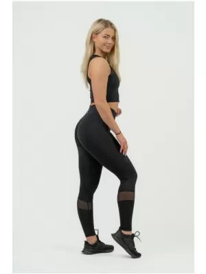 Ženski kratki top z visoko oporo INTENSE Mesh 842 BLACK Nebbia